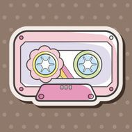 Audiotape theme elements vector eps N202
