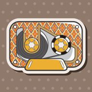 Audiotape theme elements vector eps N203
