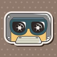 Audiotape theme elements vector eps N204