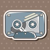 Audiotape theme elements vector eps N205