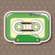 Audiotape theme elements vector eps N209