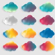 Vector water color cloud