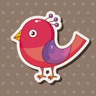 bird cartoon theme elements vector eps N144
