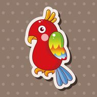 bird parrot cartoon theme elements vector eps N4