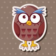 bird owl cartoon theme elements vector eps N6