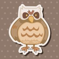bird owl cartoon theme elements vector eps N7
