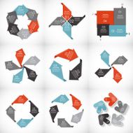 Collection of Infographic Templates for Business Vector Illustra N163