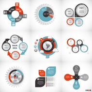 Collection of Infographic Templates for Business Vector Illustra N164