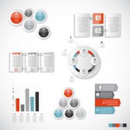 Collection of Infographic Templates for Business Vector Illustration N59