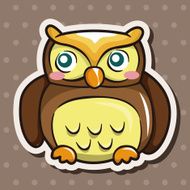 owl cartoon theme elements vector eps N58