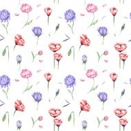 Watercolor floral pattern N55