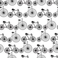 Seamless bicycles pattern