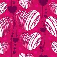 Seamless pattern with striped hearts N2