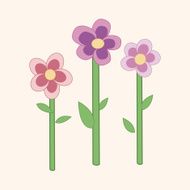 flower theme elements vector eps N215