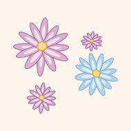 flower theme elements vector eps N224