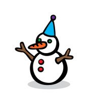Vector of hand draw cute snowman