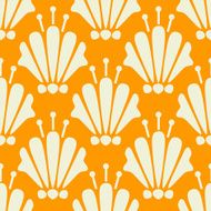 Seamless pattern with silhouettes lotus flowers N4