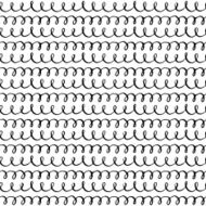 Ink doodles calligraphy lines seamless vector pattern N2