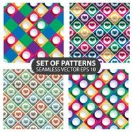set of 4 vector abstract seamless patterns N2