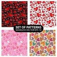 set of 4 vector seamless patterns N2