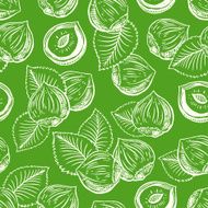 seamless background with hazelnuts - 2