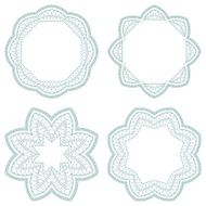 Set of vector guilloche rosettes