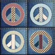 Patchwork of denim fabric N22