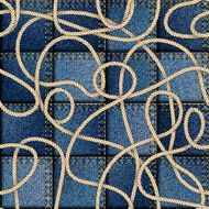 Patchwork of denim fabric N24