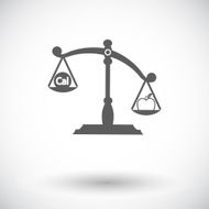 Weights single flat icon