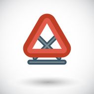 Warning triangle single icon
