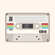 Audiotape theme elements vector eps N212