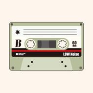 Audiotape theme elements vector eps N215