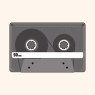 Audiotape theme elements vector eps N217