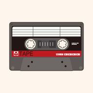 Audiotape theme elements vector eps N220