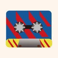 Audiotape theme elements vector eps N222