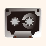 Audiotape theme elements vector eps N223
