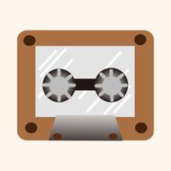 Audiotape theme elements vector eps N224