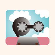 Audiotape theme elements vector eps N225