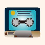 Audiotape theme elements vector eps N226