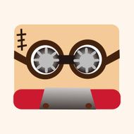 Audiotape theme elements vector eps N227