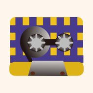 Audiotape theme elements vector eps N228