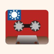 Audiotape theme elements vector eps N232