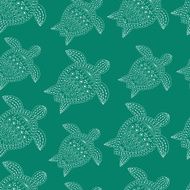 Pattern of turtle on a green background
