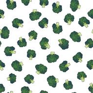 broccoli seamless vector pattern N2