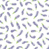 flat eggplant seamless vector pattern