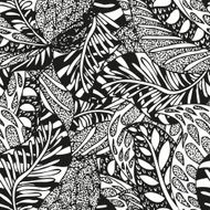 Doodling hand drawn seamless background with feathers N2