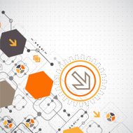 Abstract background with technological elements Arrow theme N5
