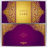 Vintage ornate cards in oriental style N35