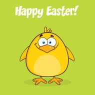 Cute Chick With Background and Text