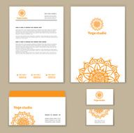 Template corporate style with a round ornament N2